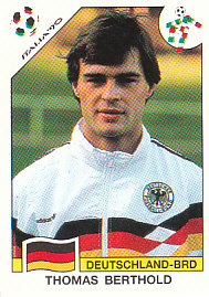 Thomas Berthold WC 1990 Germany samolepka Panini World Cup Story #196